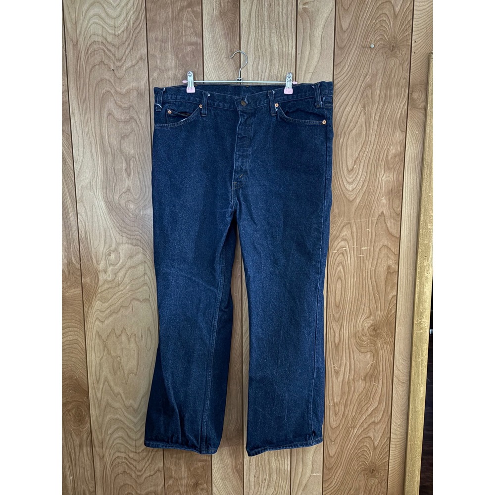 Vintage JCPenney Plain Pockets Mens Jeans 40x30‎ Indigo Blue Straight Leg Denim